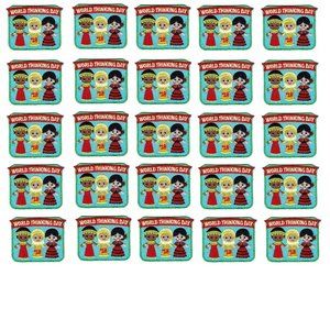 Lot of 20 Girl Scout Patches  WORLD THINKING DAY 2018   2.25" x 2"